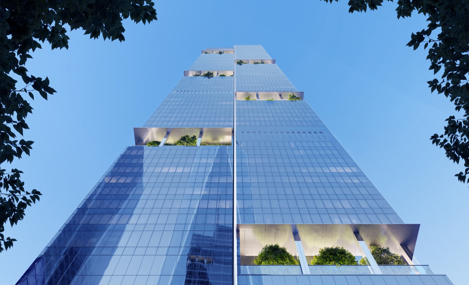 Looking up the crown.