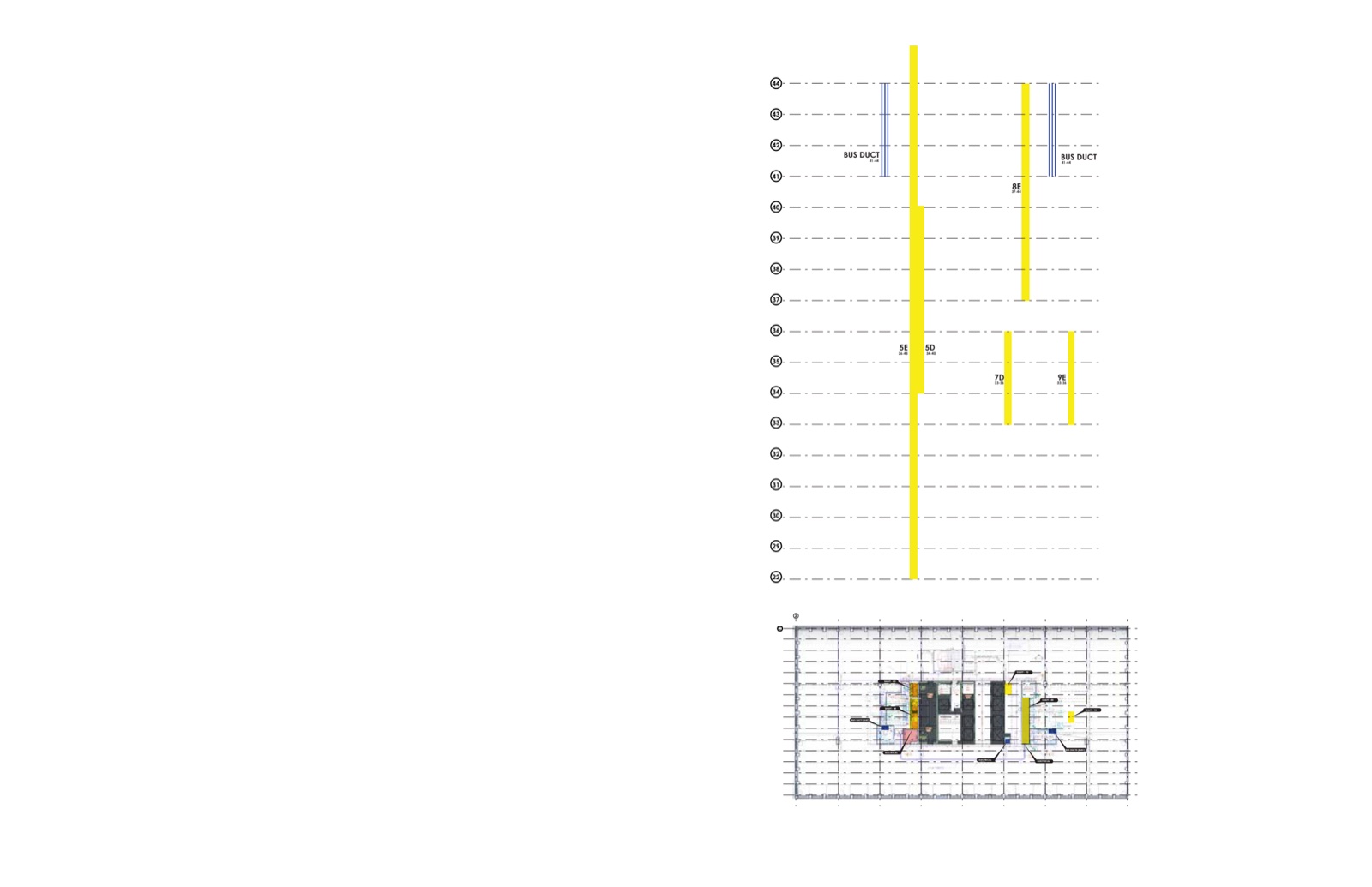 Riser diagram — floor by floor.