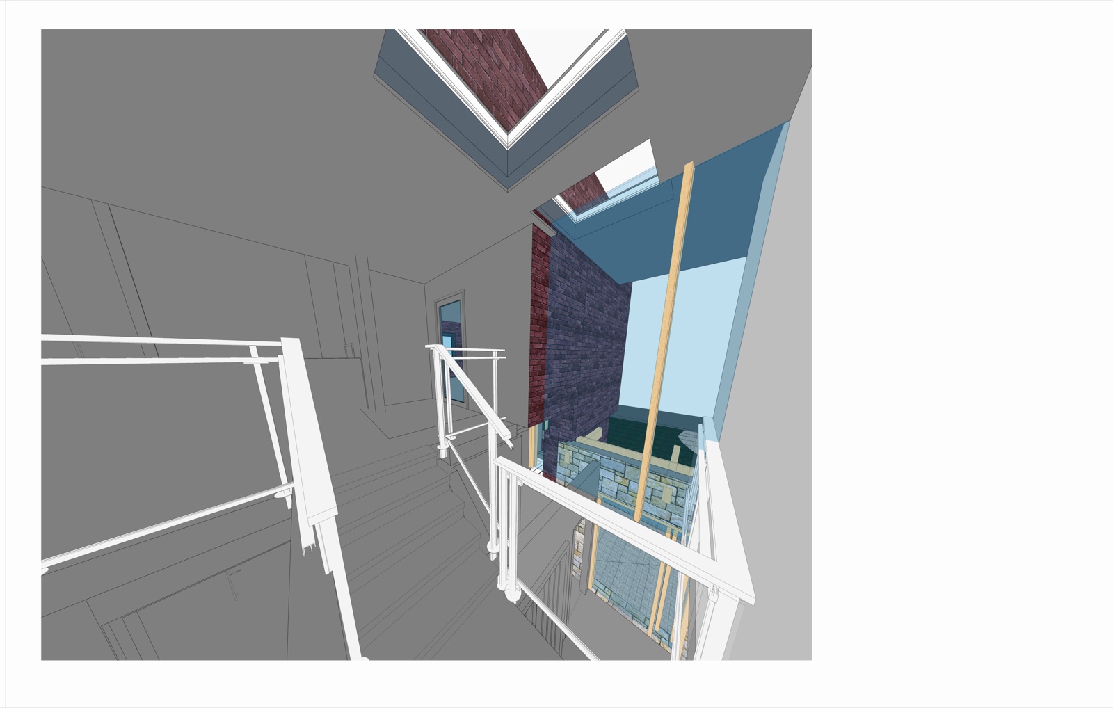 Stairwell — daylight drawn down through the house.