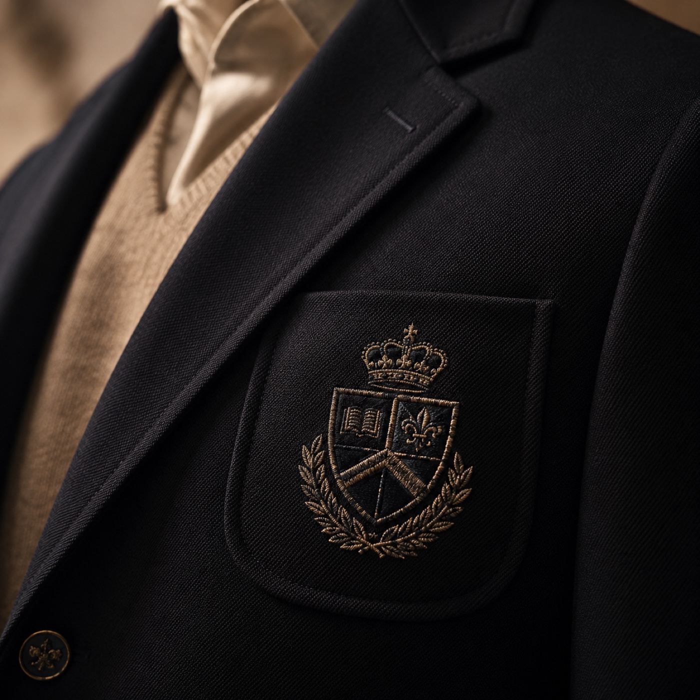 Concept visualization — an institutional crest for the Corporate and Institutional collections.