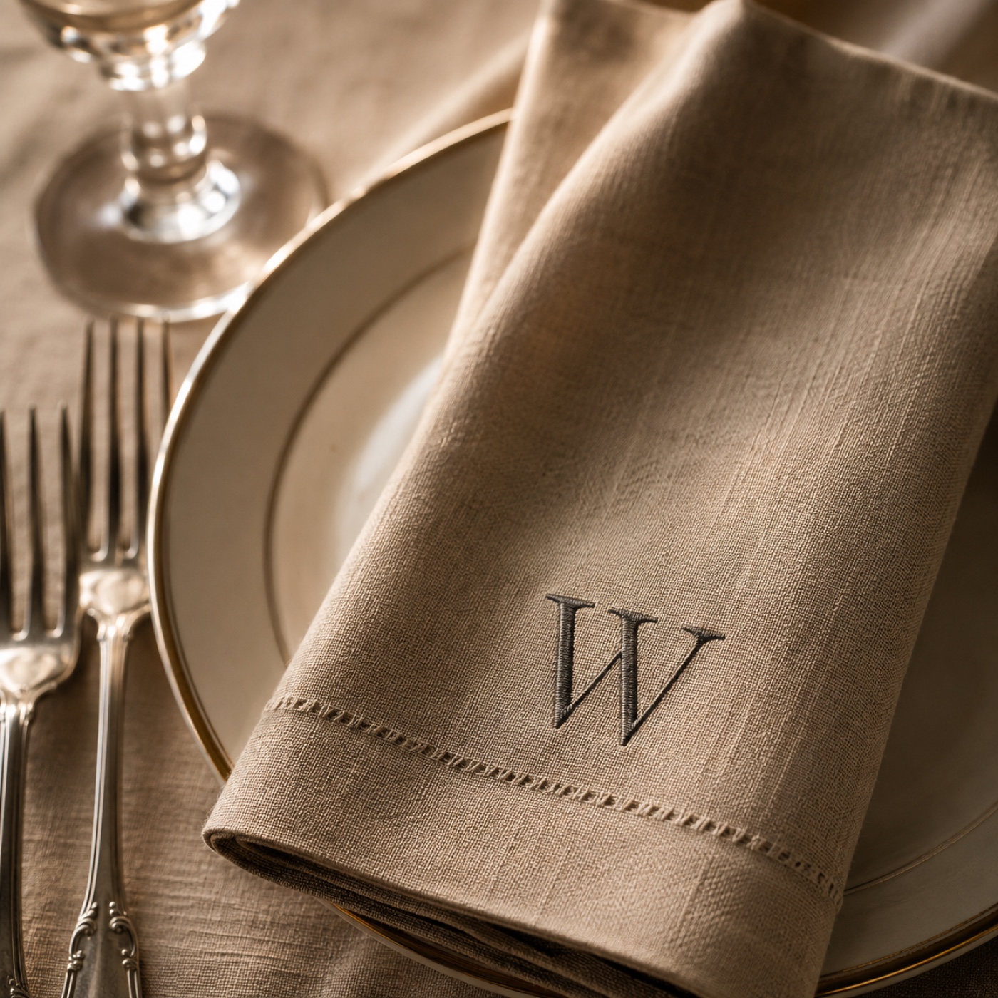 Concept visualization — personal monogramming for the Monogram Atelier collection.